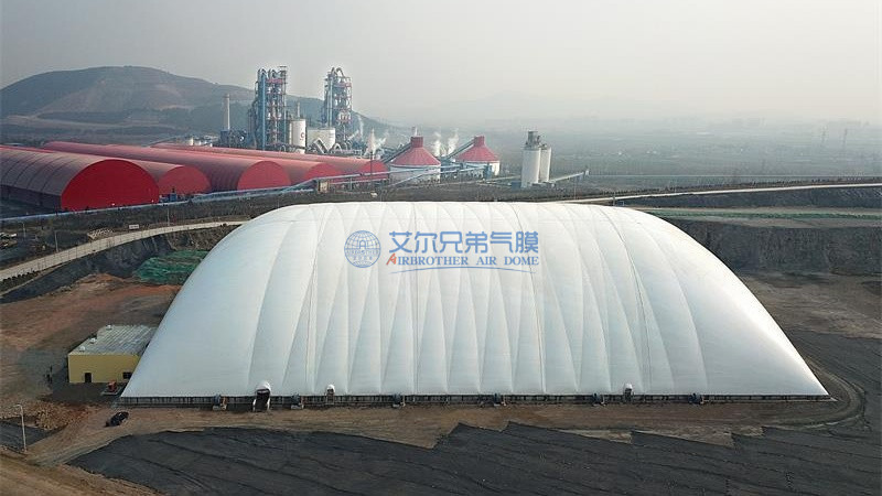 原料場全封閉——選用智能環保氣膜封閉料場